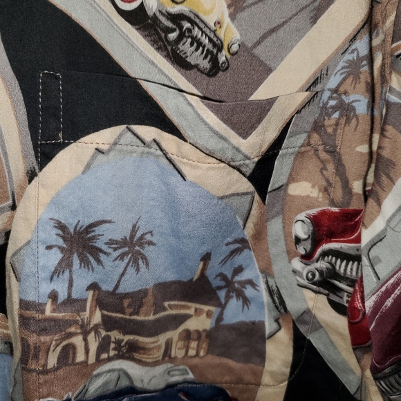 Reyn Spooner Vintage Buick Super 8 Special American Classic Cars Aloha Shirt XL - Picture 3 of 12